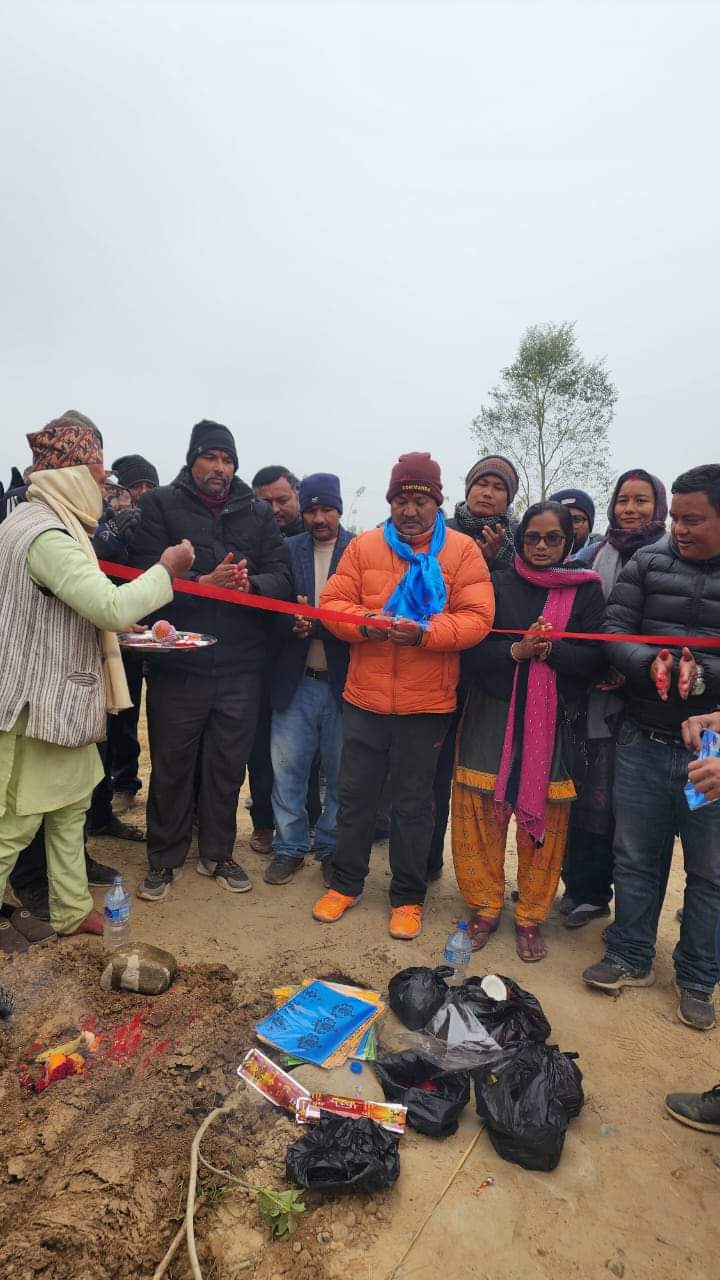बर्दगोरिया,३ मा पालिका अध्यक्ष कुँवरद्वरा रिङ्गरोडको शिलान्यास