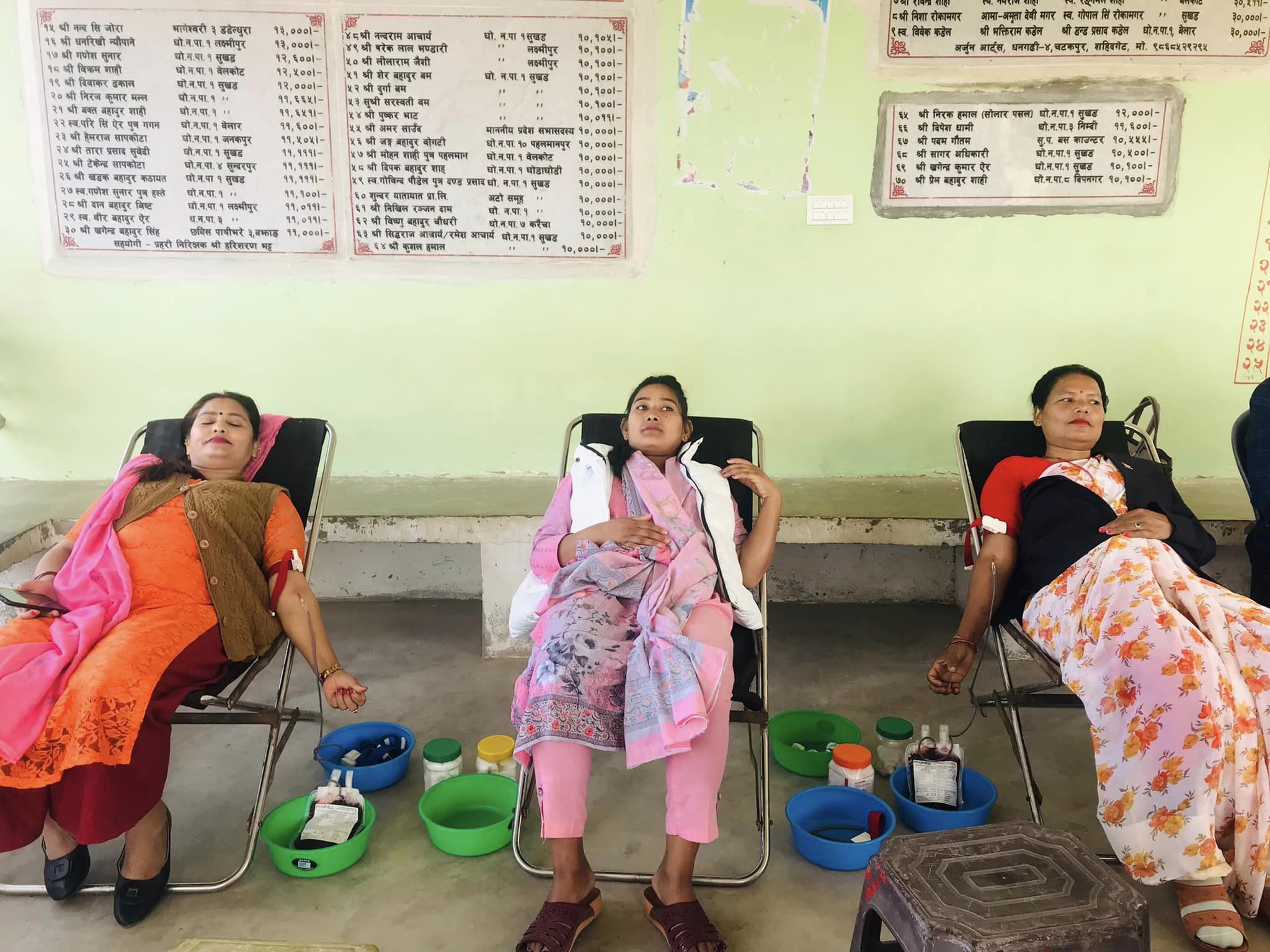 बास नेपाल घोडाघोडी उपशाखाद्धारा रक्तदान कार्यक्रम सम्पन्न