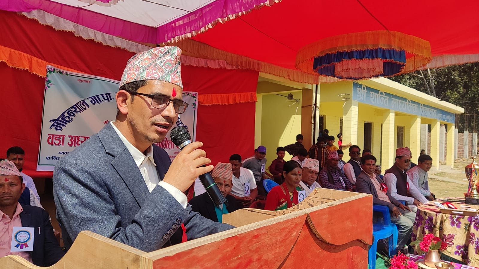 नेपाल लाई खेलाडीले चिनाए; अध्यक्ष उपाध्याय