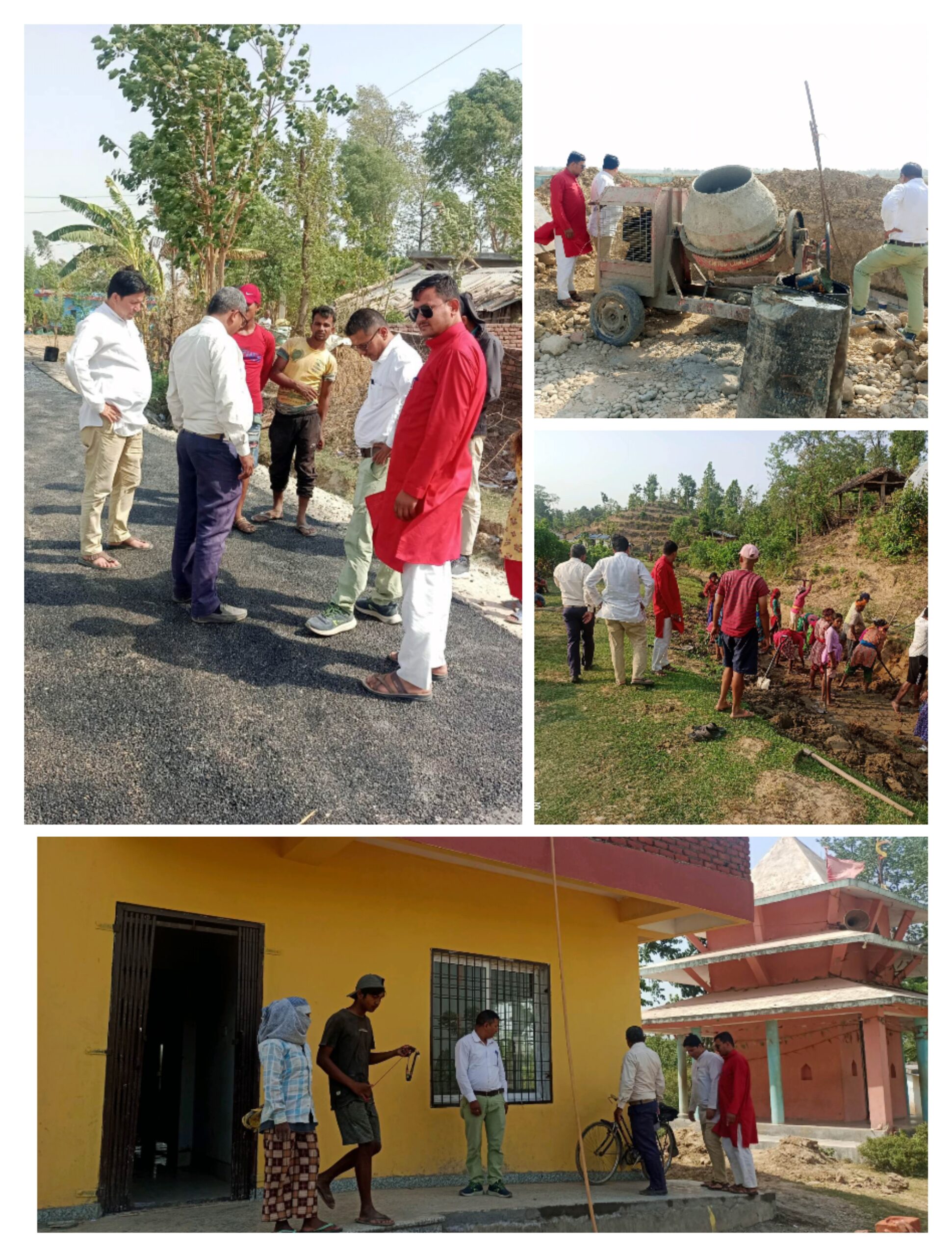 बिकास निर्माणका योजनालाई तिब्रता दिन पालिका उपाध्यक्ष सहित वडा अध्यक्षहरुको संयुक्त अनुगमन