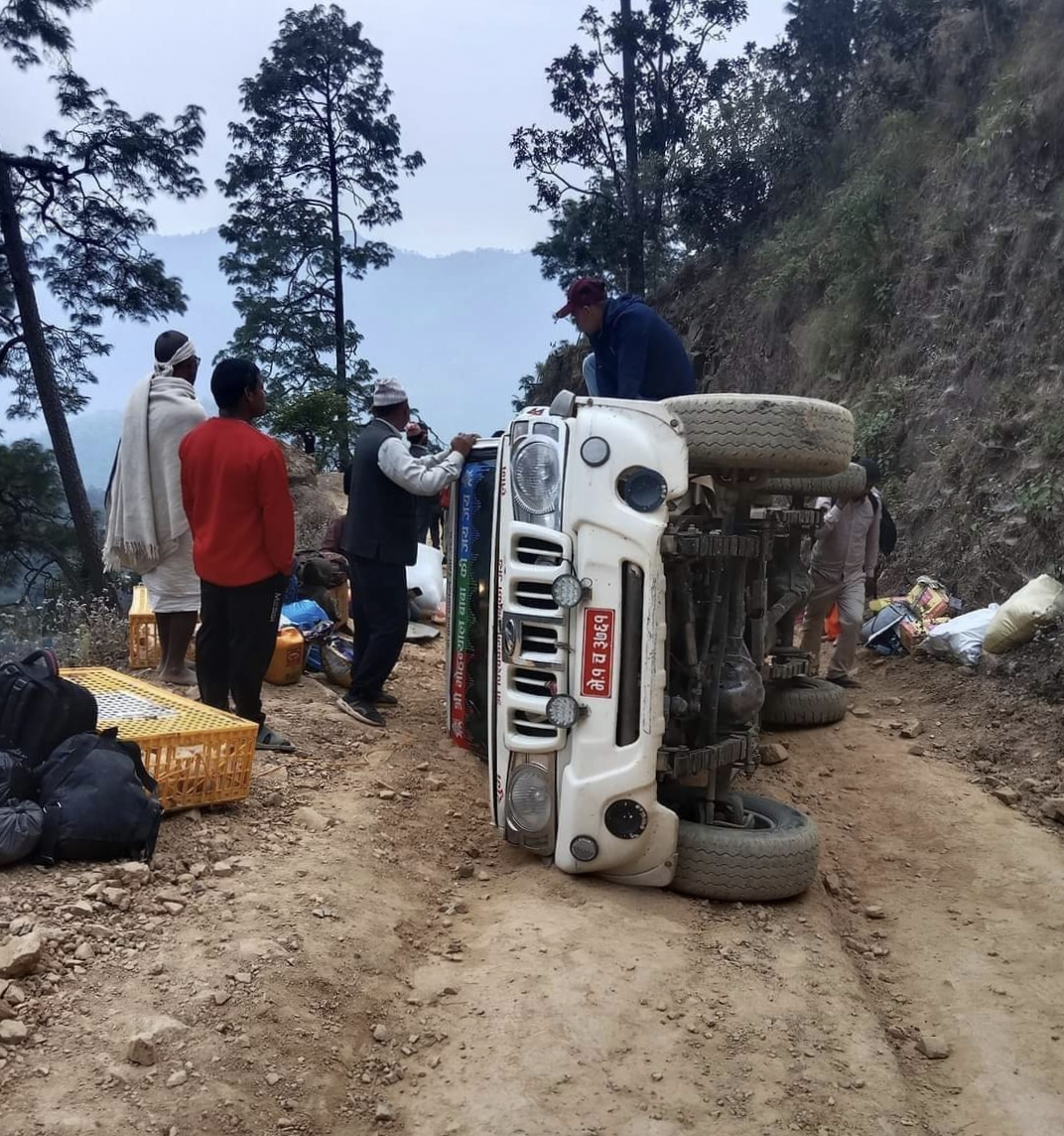 मोहन्यालमा जिप दुर्घटना हुँदा ४ जना गम्भीर घाइते