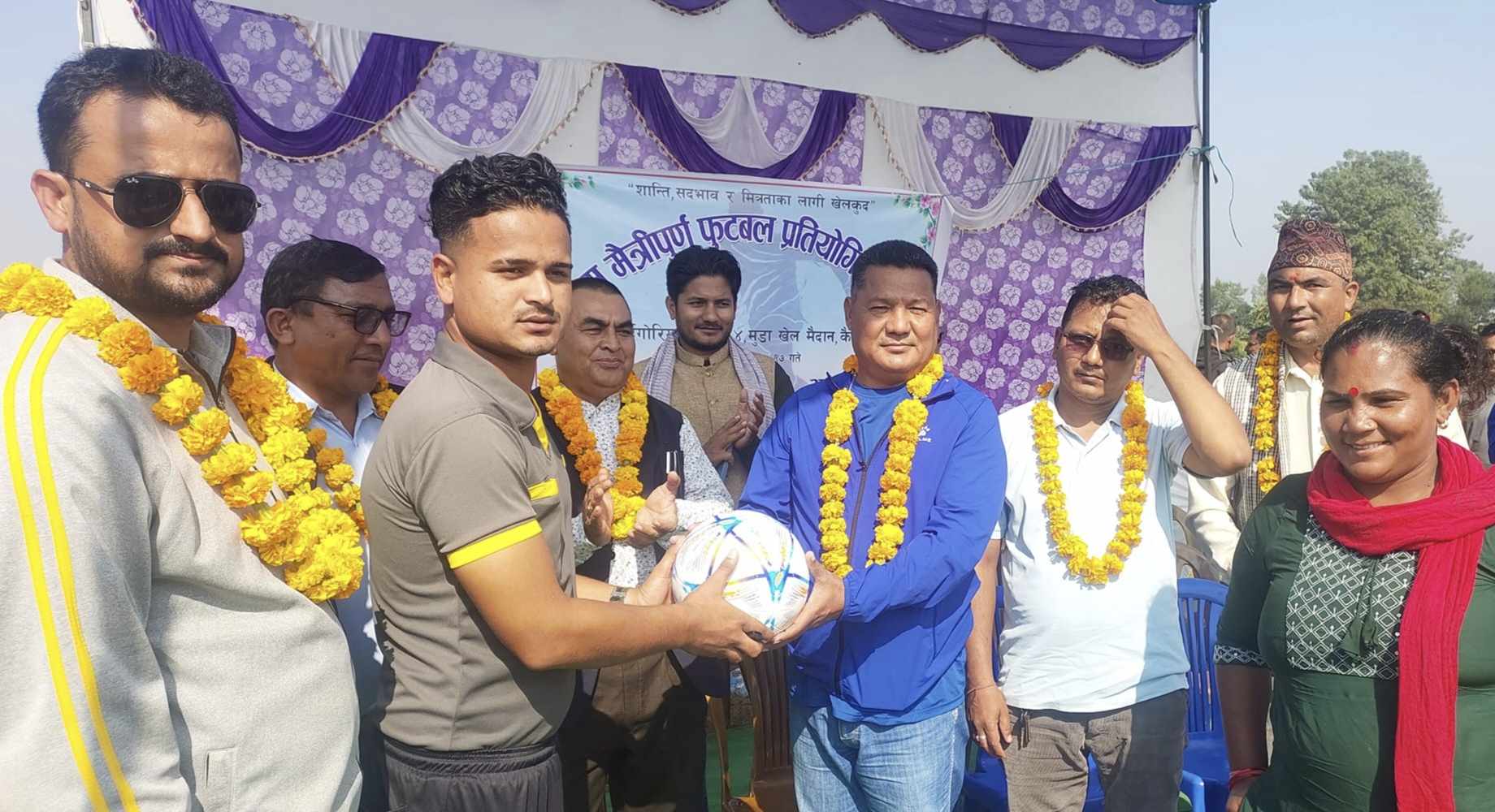 शान्ति,सद्भाव र मित्रताका लागी आयोजना गरिएको मैत्रीपुर्ण फुटबल प्रतियोगिता बर्दगोरियामा सुरु