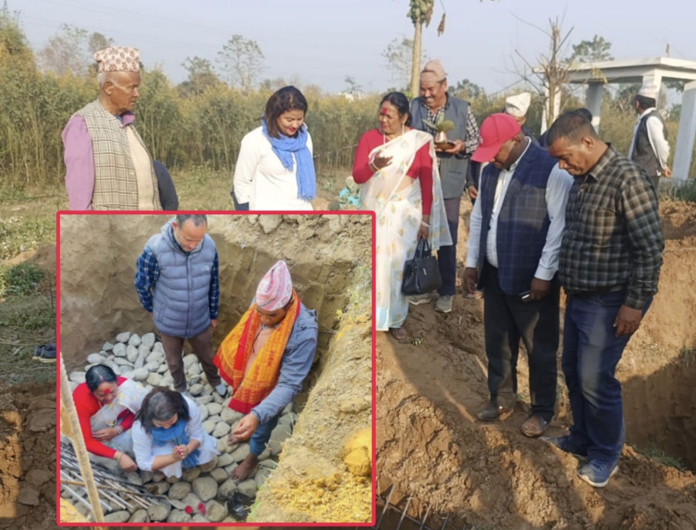 लम्कीचुहामा पुष्पलाल स्मृति भवनको शिलान्यास
