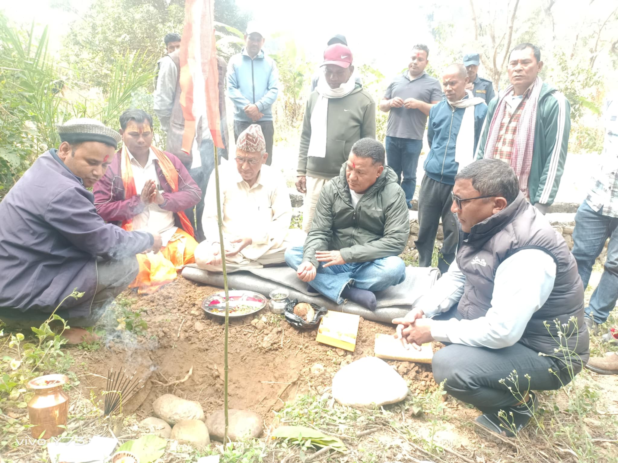 बर्दगोरिया धाममा१०८ गौमुखी धारा स्थापनाको शिलान्यास