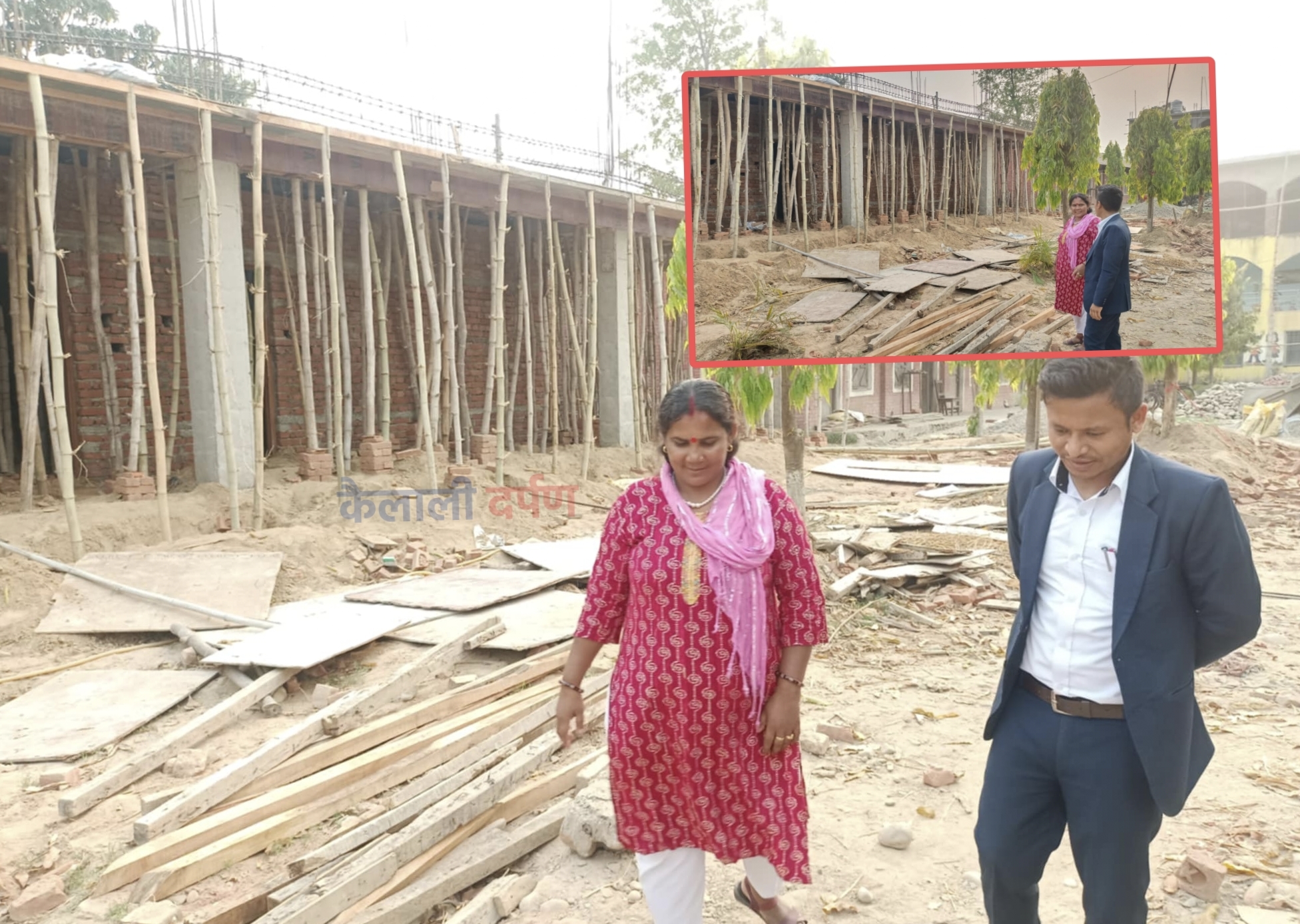 प्रमुख प्रशासकीय अधिकृत श्रेष्ठद्वारा बर्दगोरियामा निर्माण भइ रहेका योजनाको अनुगमन