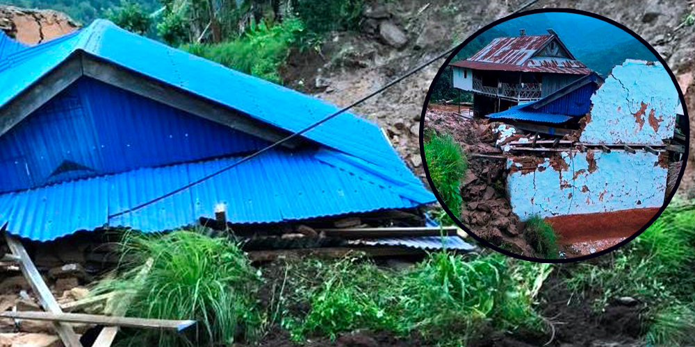 ताप्लेजुङमा पहिरोले घर पुरिँदा चार जना घाइते