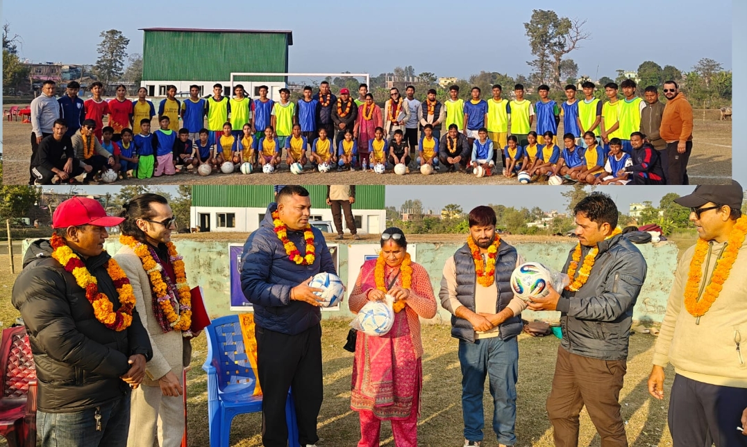 बद्री कुन्ता मेमोरियल ट्रस्टद्वारा बर्दगोरियाका खेलाडी र खेलमैदानको अवलोकन