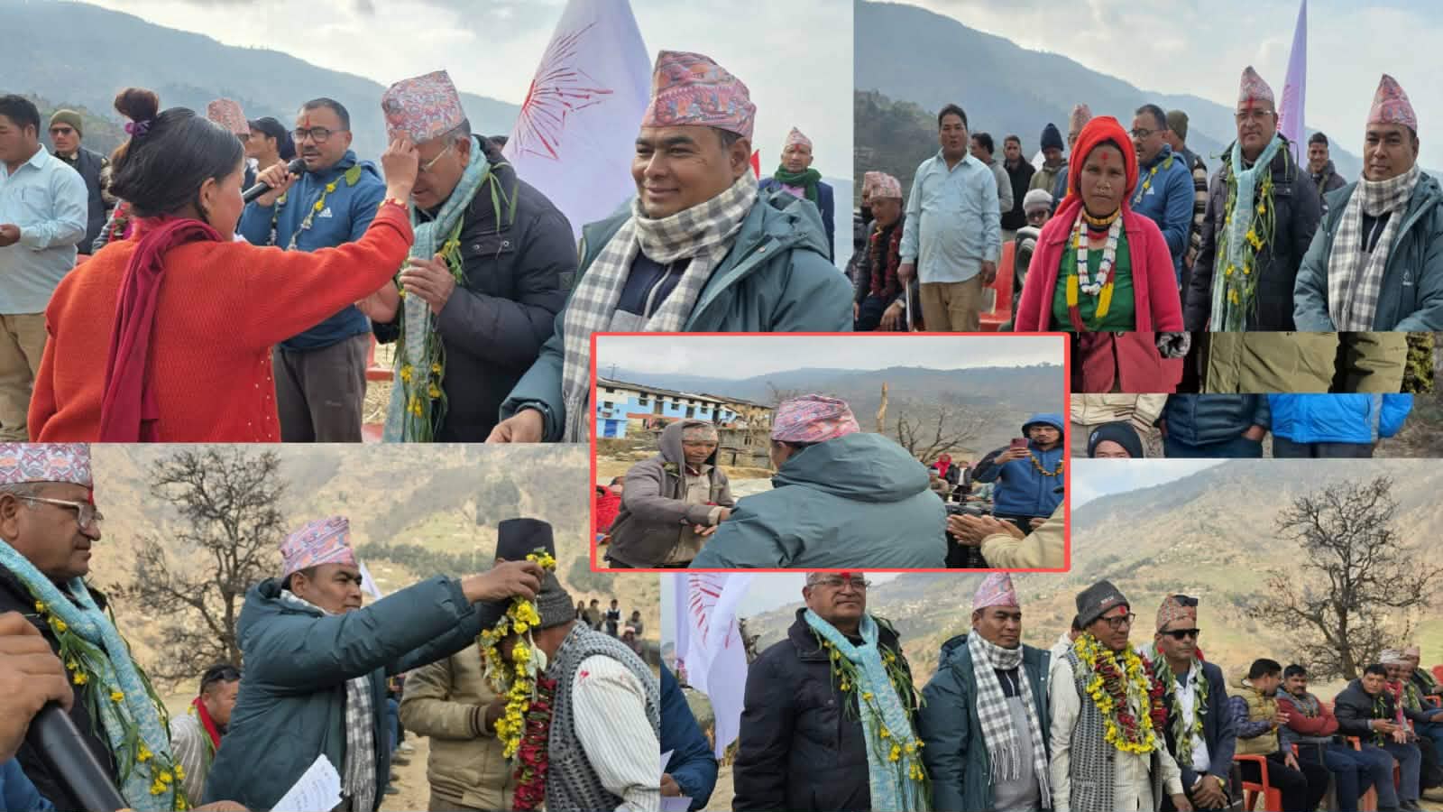 अछामको मेल्लेखबाट विभिन्न पार्टी परित्याग गरि ६ जना एमालेमा प्रवेश