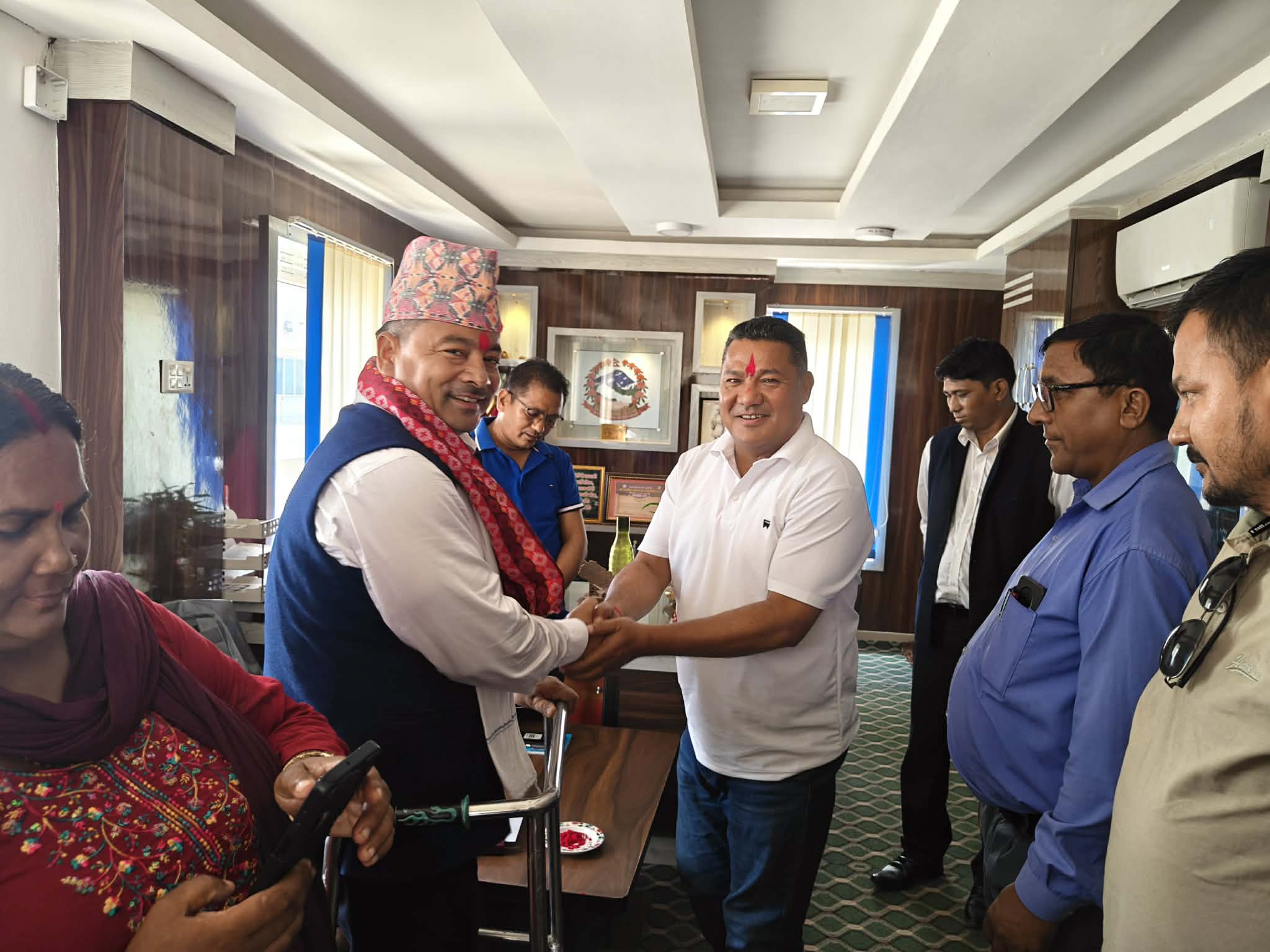 बर्दगोरियामा प्रतिनिधिसभा सदस्य प्रेम बयकलाई स्वागत तथा सम्मान