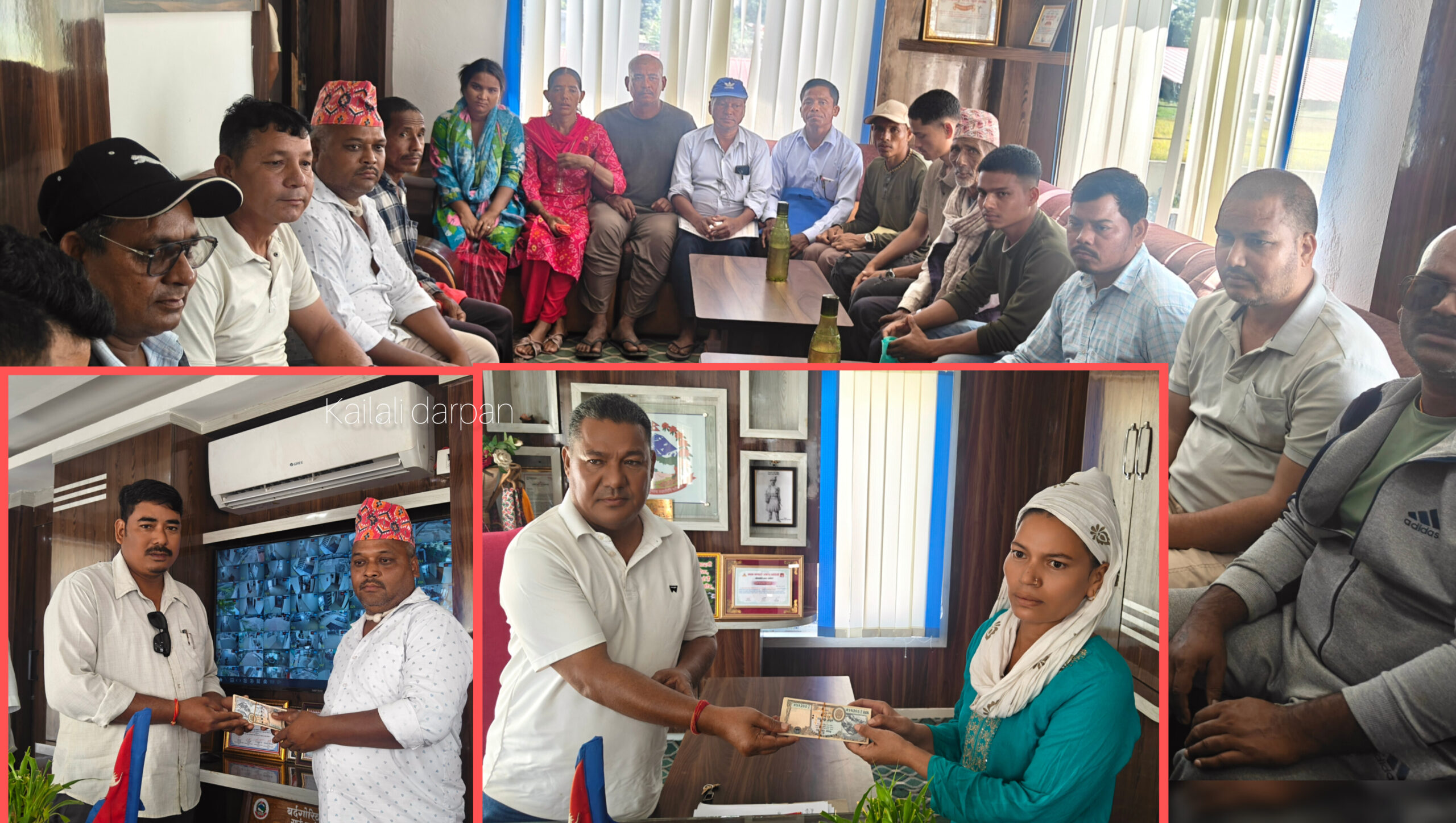 बर्दगोरियाका ३१ परिवारलाई क्रिया खर्चबापत जनही १० हजार रुपैयाँ वितरण